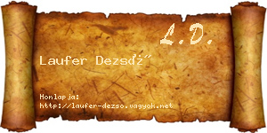 Laufer Dezső névjegykártya